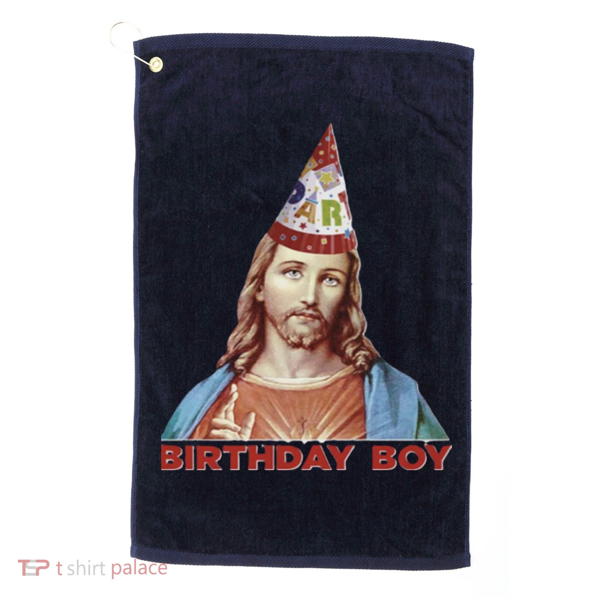 Cool Christmas Jesus Birthday Boy Golf Towel