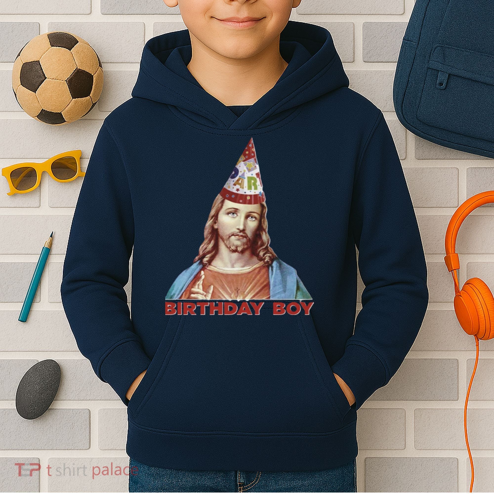 Cool Christmas Jesus Birthday Boy Kids Hoodie