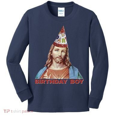 Cool Christmas Jesus Birthday Boy Kids Long Sleeve Shirt