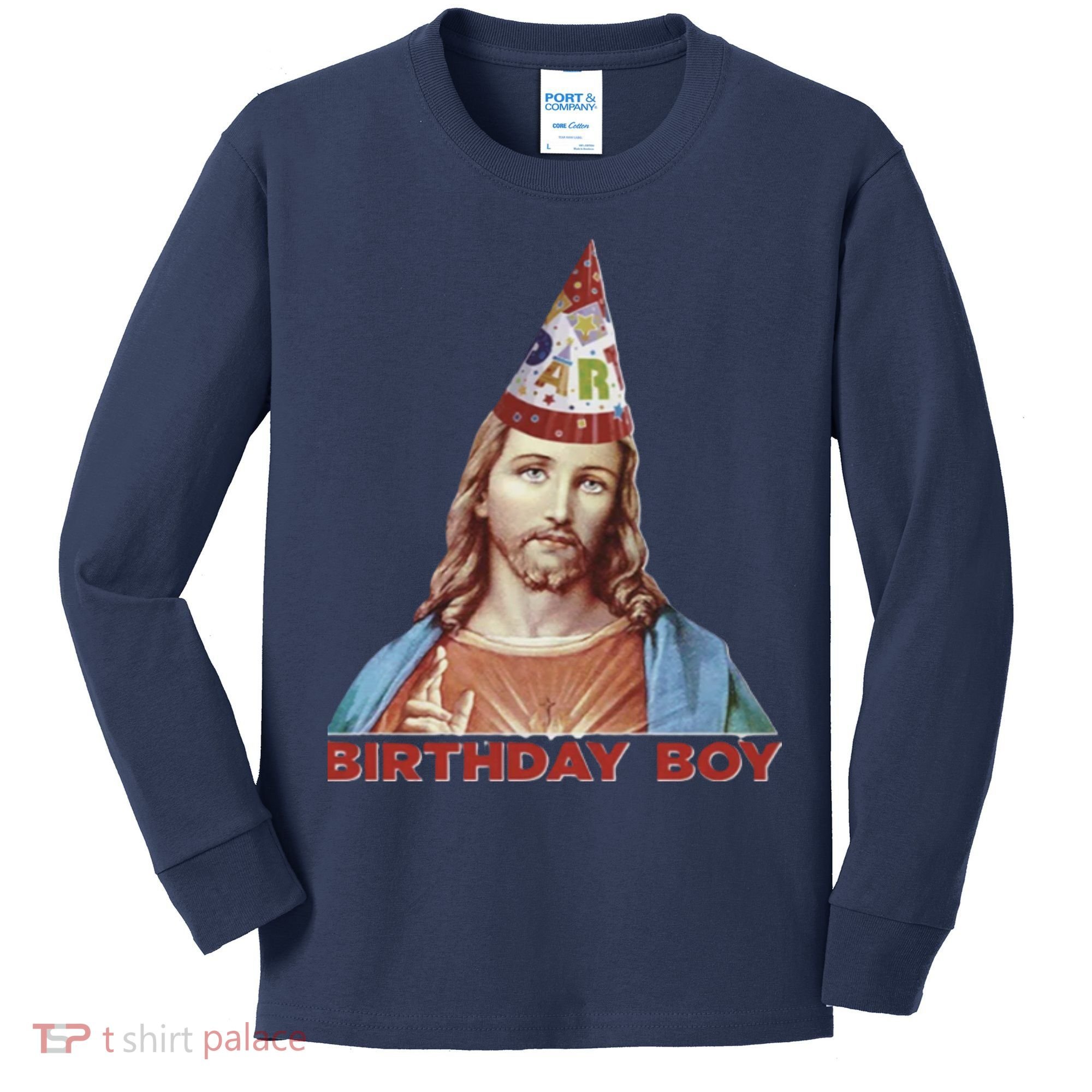 Cool Christmas Jesus Birthday Boy Kids Long Sleeve Shirt