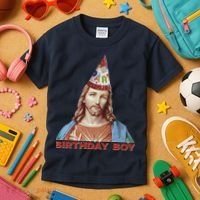 Cool Christmas Jesus Birthday Boy Kids T-Shirt thumb 3