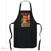 Catzilla Cat Japanese Art Funny Cat Apron thumb 0