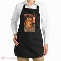 Catzilla Cat Japanese Art Funny Cat Apron thumb 2