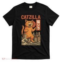 Catzilla Cat Japanese Art Funny Cat T-Shirt thumb 0