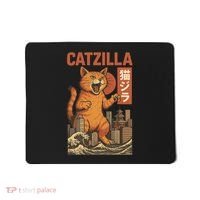 Catzilla Cat Japanese Art Funny Cat Mousepad thumb 0