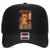 Catzilla Cat Japanese Art Funny Cat Hat thumb 0