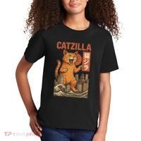 Catzilla Cat Japanese Art Funny Cat Kids T-Shirt thumb 2