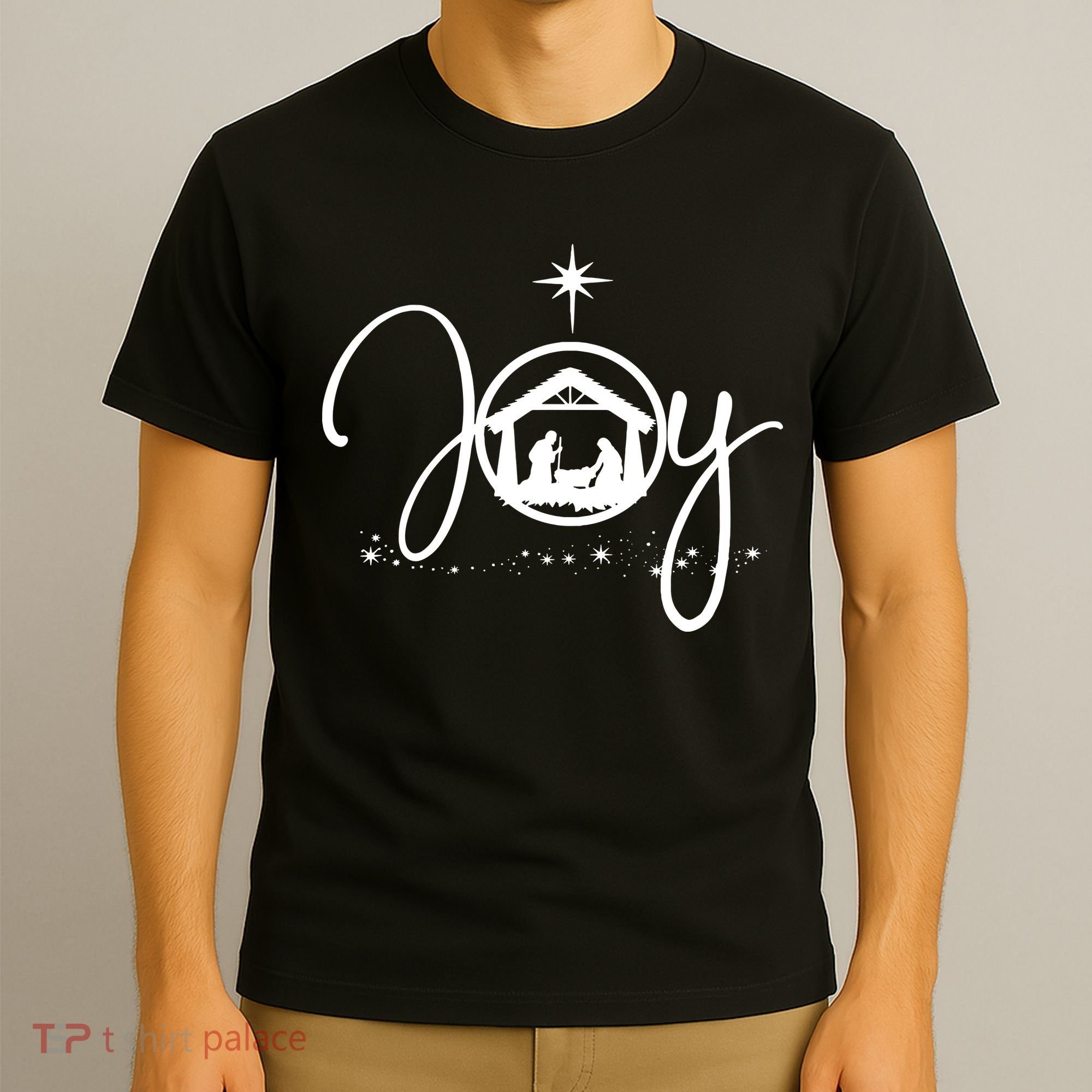 Christian Christmas Joy Jesus Nativity Scene Faith T-Shirt
