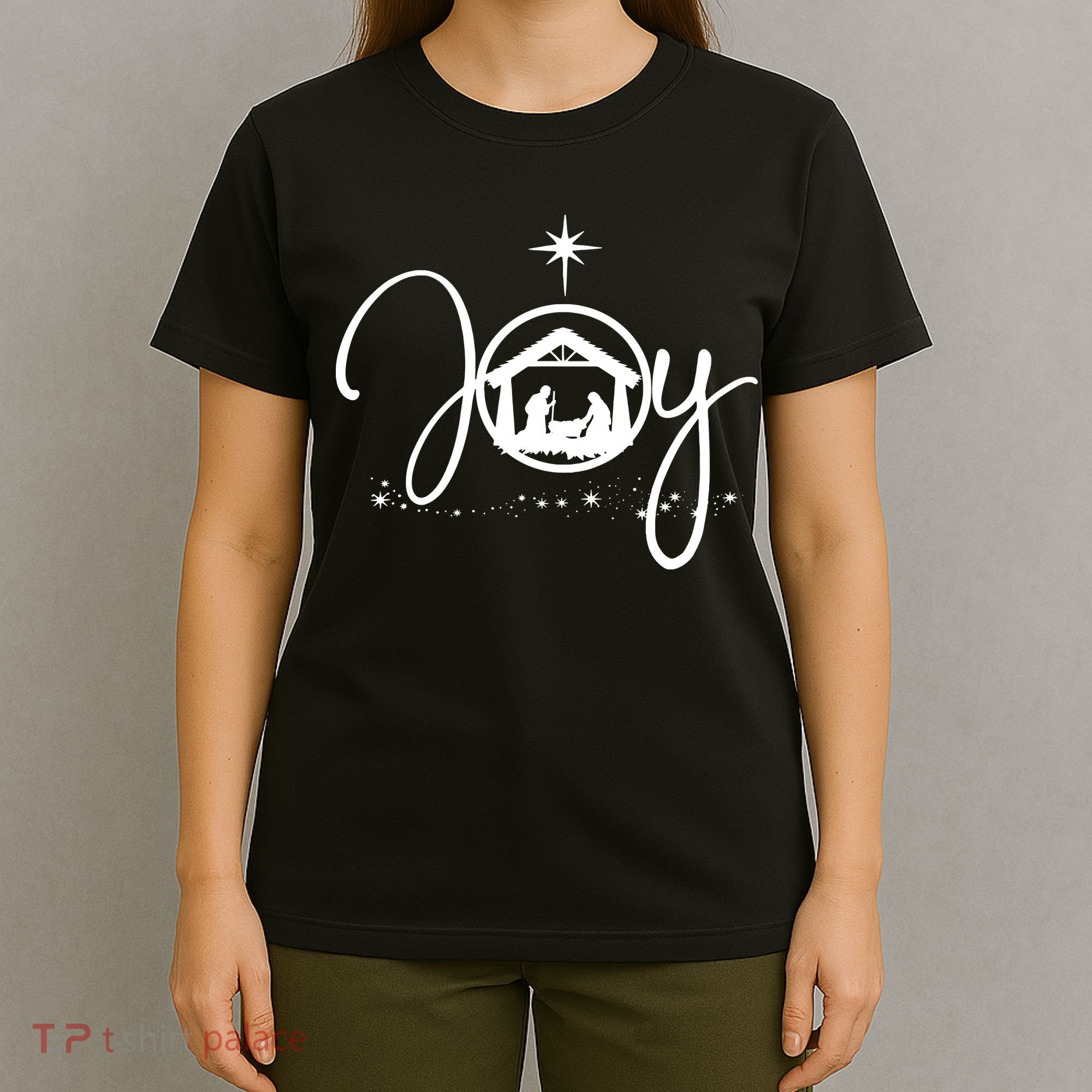 Christian Christmas Joy Jesus Nativity Scene Faith T-Shirt