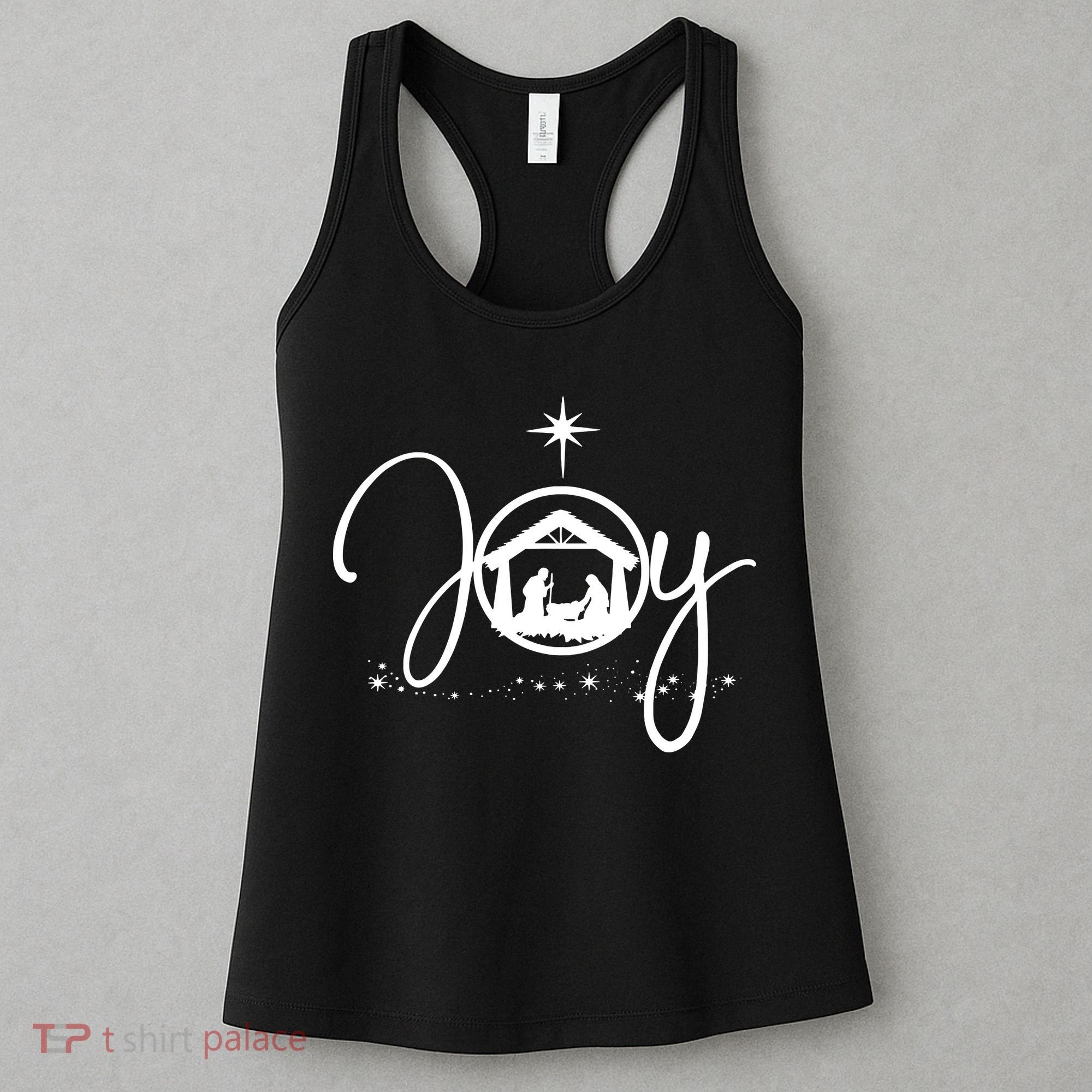 Christian Christmas Joy Jesus Nativity Scene Faith Women's Tank Top