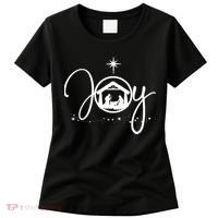 Christian Christmas Joy Jesus Nativity Scene Faith Women's T-Shirt thumb 0