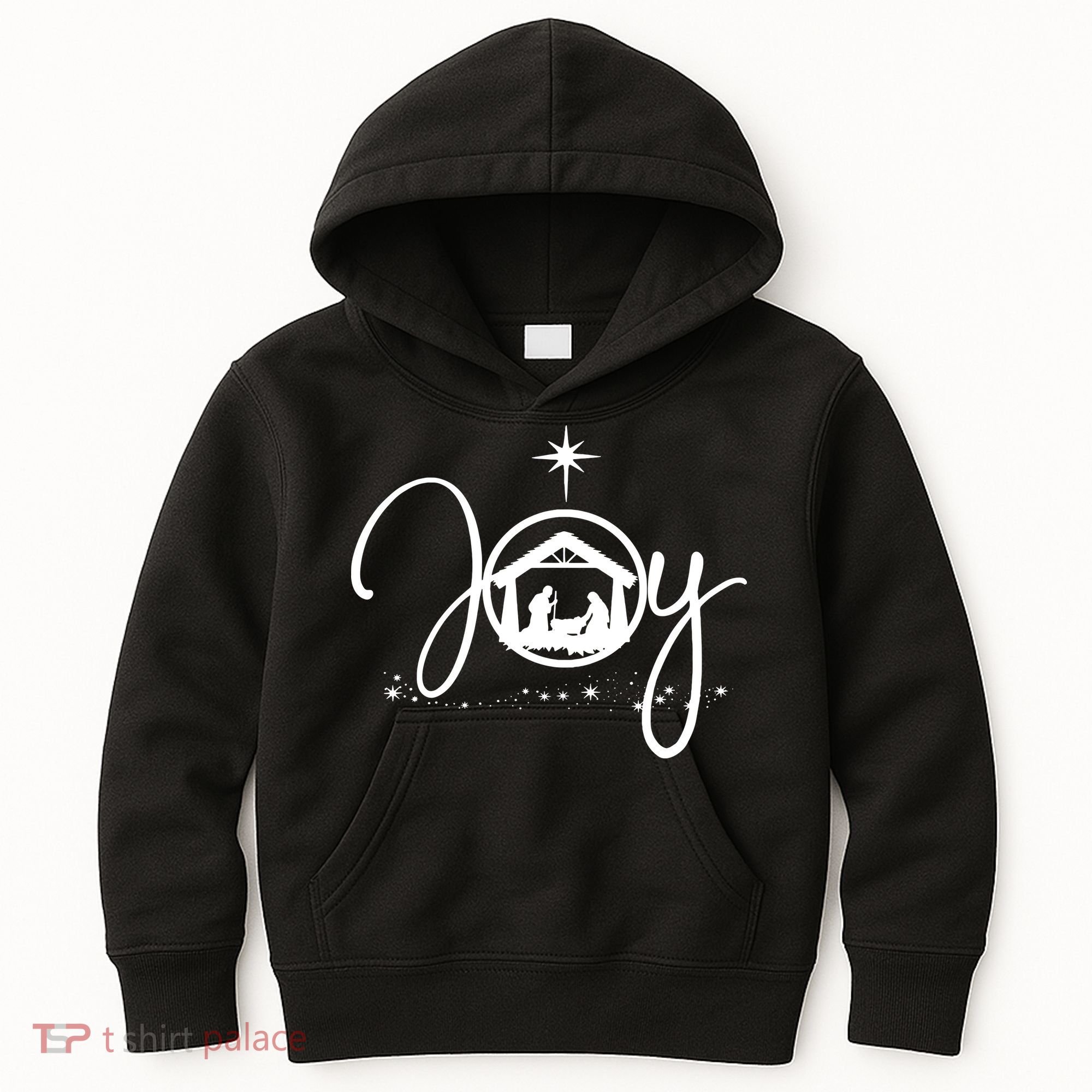 Christian Christmas Joy Jesus Nativity Scene Faith Kids Hoodie