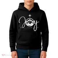 Christian Christmas Joy Jesus Nativity Scene Faith Kids Hoodie thumb 4