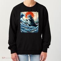 Catzilla Cat Japanese Art Funny Cat Adventure Women's Sweatshirt thumb 0