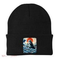 Catzilla Cat Japanese Art Funny Cat Adventure Beanie thumb 0