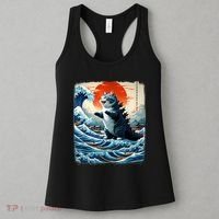 Catzilla Cat Japanese Art Funny Cat Adventure Women's Tank Top thumb 3