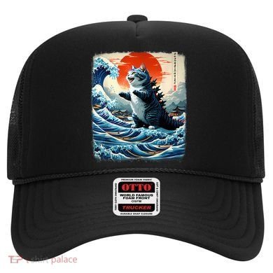 Catzilla Cat Japanese Art Funny Cat Adventure Hat
