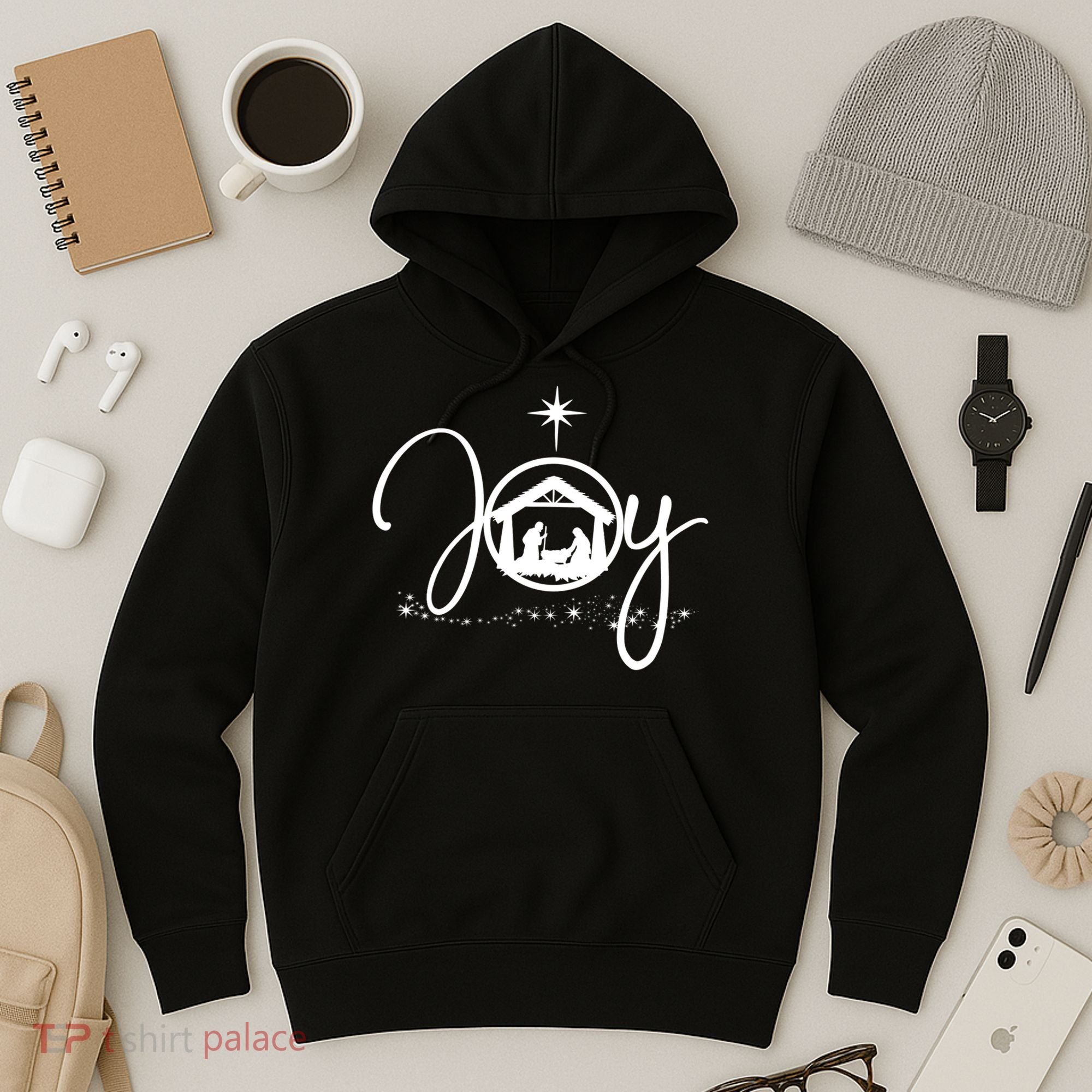 Christian Christmas Joy Jesus Nativity Scene Faith Gift TShirt Hoodie
