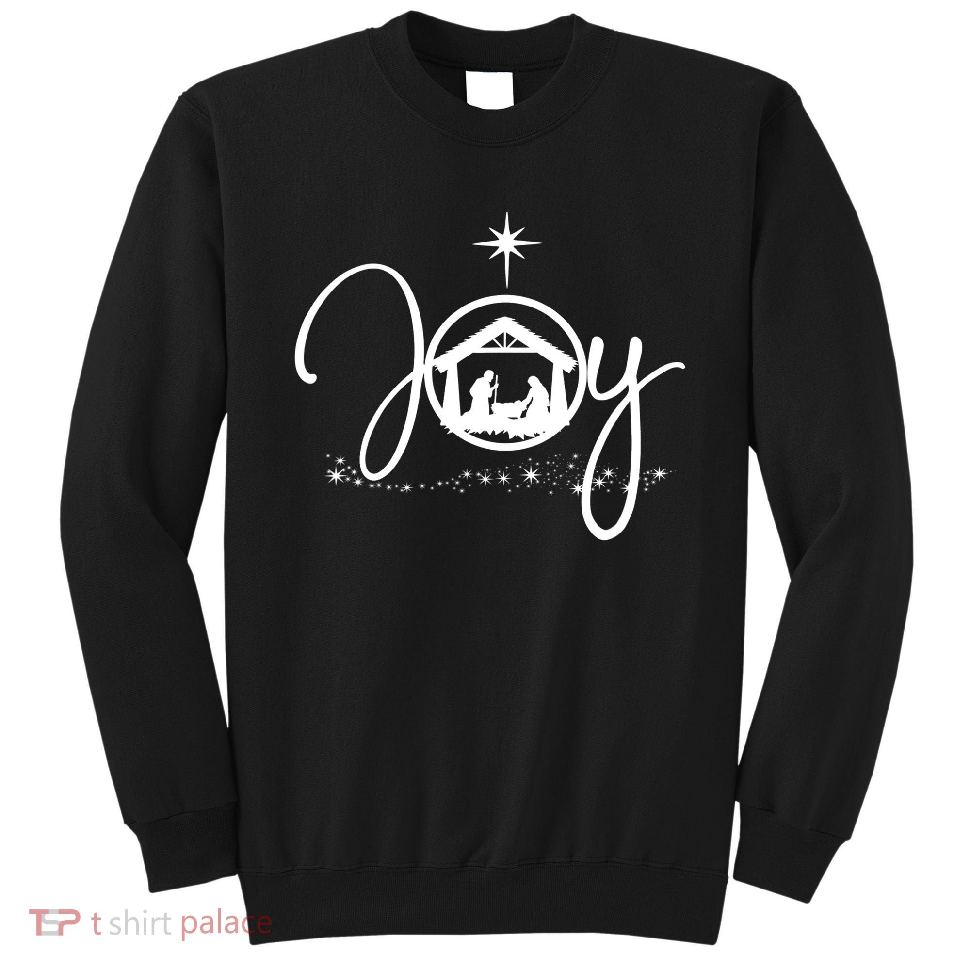 Christian Christmas Joy Jesus Nativity Scene Faith Gift TShirt Sweatshirt