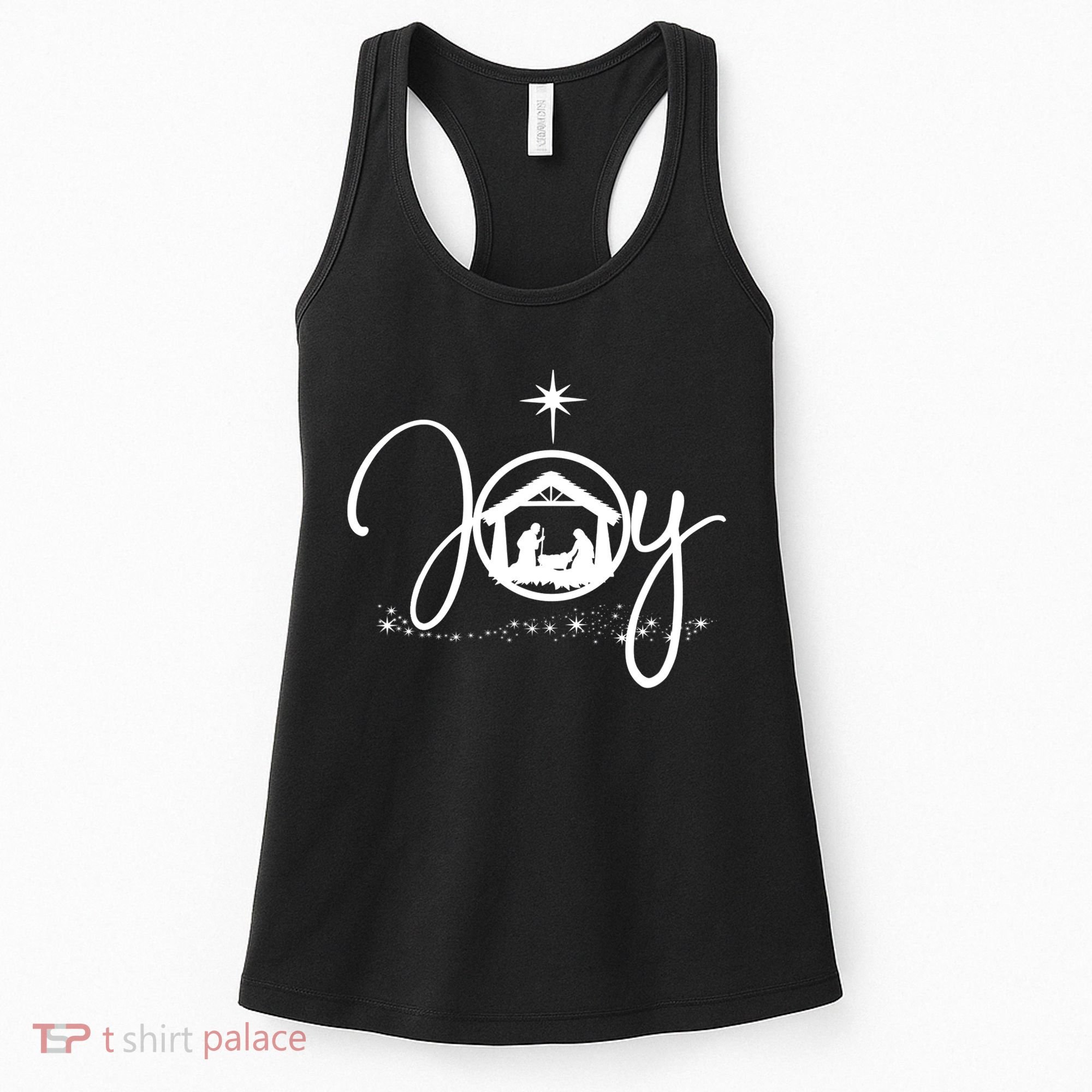 Christian Christmas Joy Jesus Nativity Scene Faith Gift TShirt Women's Tank Top