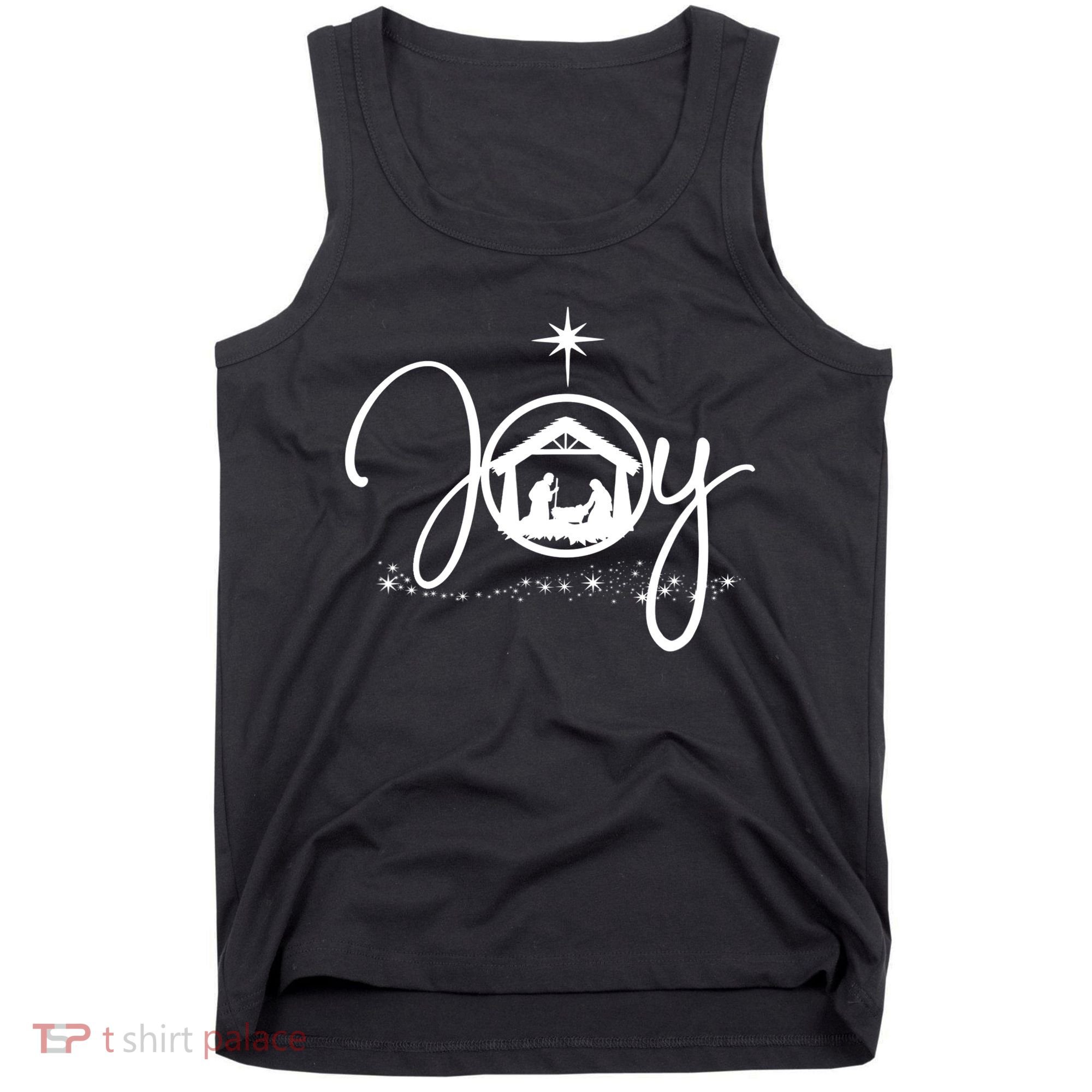 Christian Christmas Joy Jesus Nativity Scene Faith Gift TShirt Tank Top