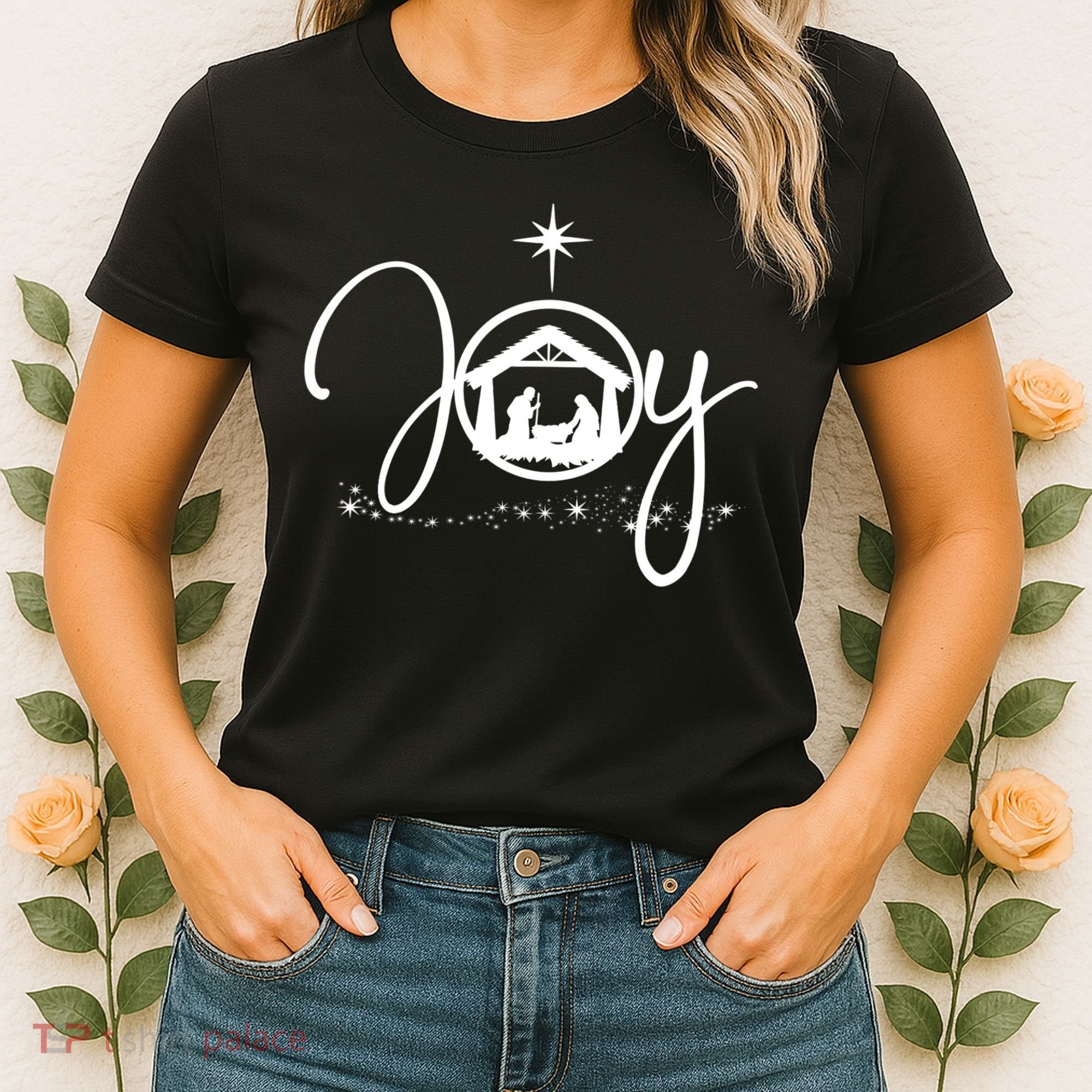 Christian Christmas Joy Jesus Nativity Scene Faith Gift TShirt Women's T-Shirt