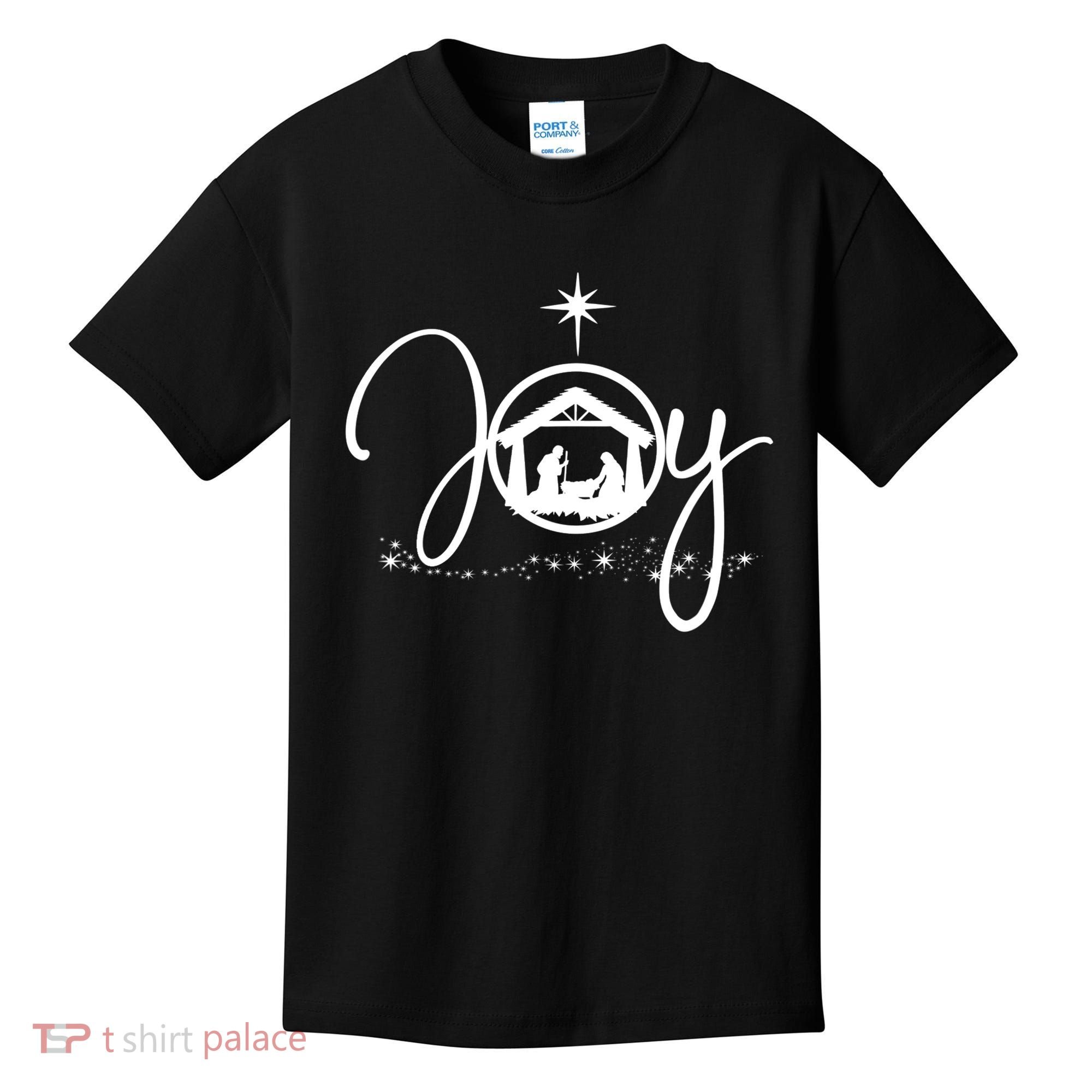 Christian Christmas Joy Jesus Nativity Scene Faith Gift TShirt Kids T-Shirt