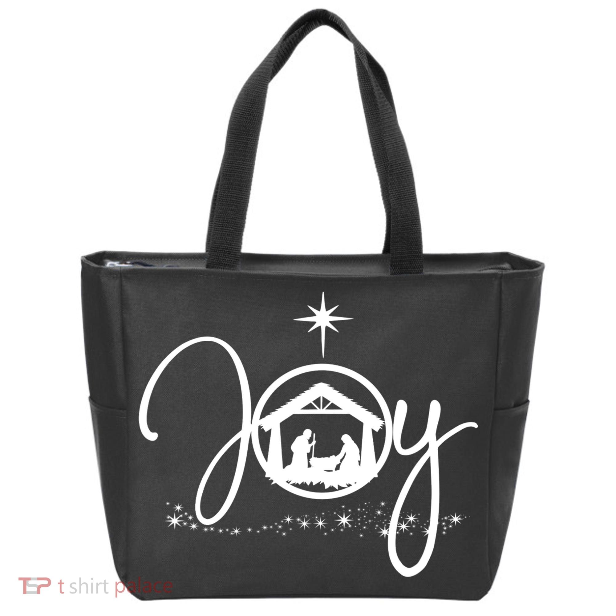 Christian Christmas Joy Jesus Nativity Scene Faith Gift TShirt Tote Bag