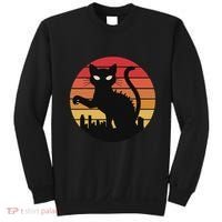 Catzilla Cat Japanese Sunset Retro Cute For Women Sweatshirt thumb 0