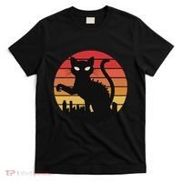 Catzilla Cat Japanese Sunset Retro Cute For Women T-Shirt thumb 0