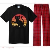 Catzilla Cat Japanese Sunset Retro Cute For Women Pajama Set thumb 0