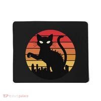 Catzilla Cat Japanese Sunset Retro Cute For Women Mousepad thumb 0