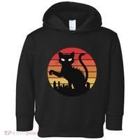 Catzilla Cat Japanese Sunset Retro Cute For Women Toddler Hoodie thumb 0
