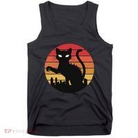 Catzilla Cat Japanese Sunset Retro Cute For Women Tank Top thumb 0