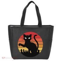 Catzilla Cat Japanese Sunset Retro Cute For Women Tote Bag thumb 0