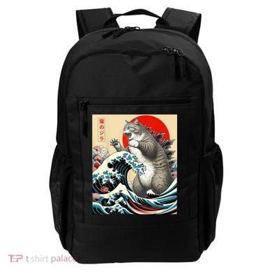 Catzilla Cat Japanese Art Funny Cat Backpack