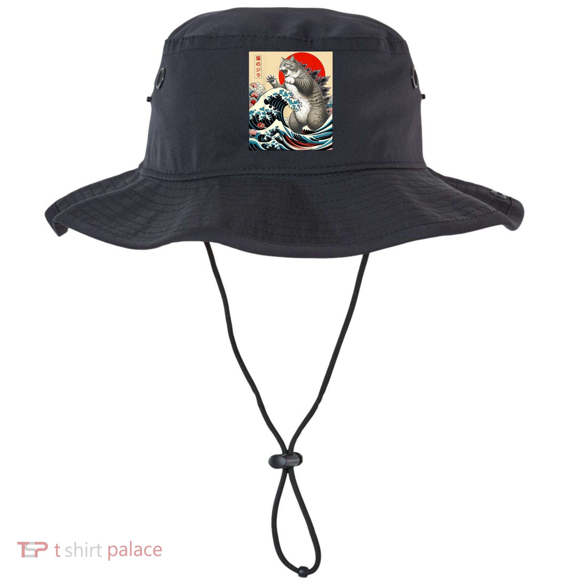 Catzilla Cat Japanese Art Funny Cat Bucket Hat
