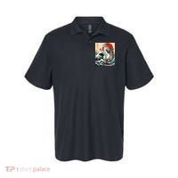Catzilla Cat Japanese Art Funny Cat Polo thumb 0
