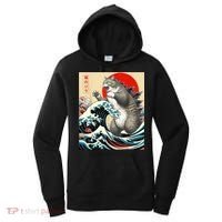 Catzilla Cat Japanese Art Funny Cat Women's Hoodie thumb 0