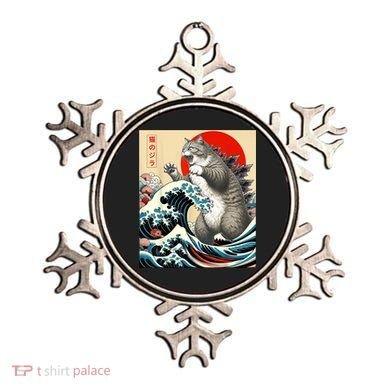 Catzilla Cat Japanese Art Funny Cat Ornament