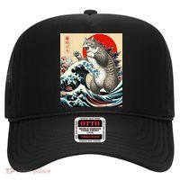 Catzilla Cat Japanese Art Funny Cat Hat thumb 0