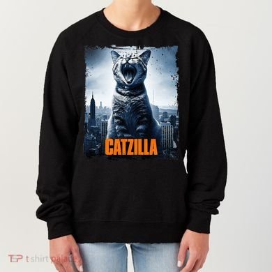 Catzilla Cat Japanese Art Funny Cat Women's Sweatshirt