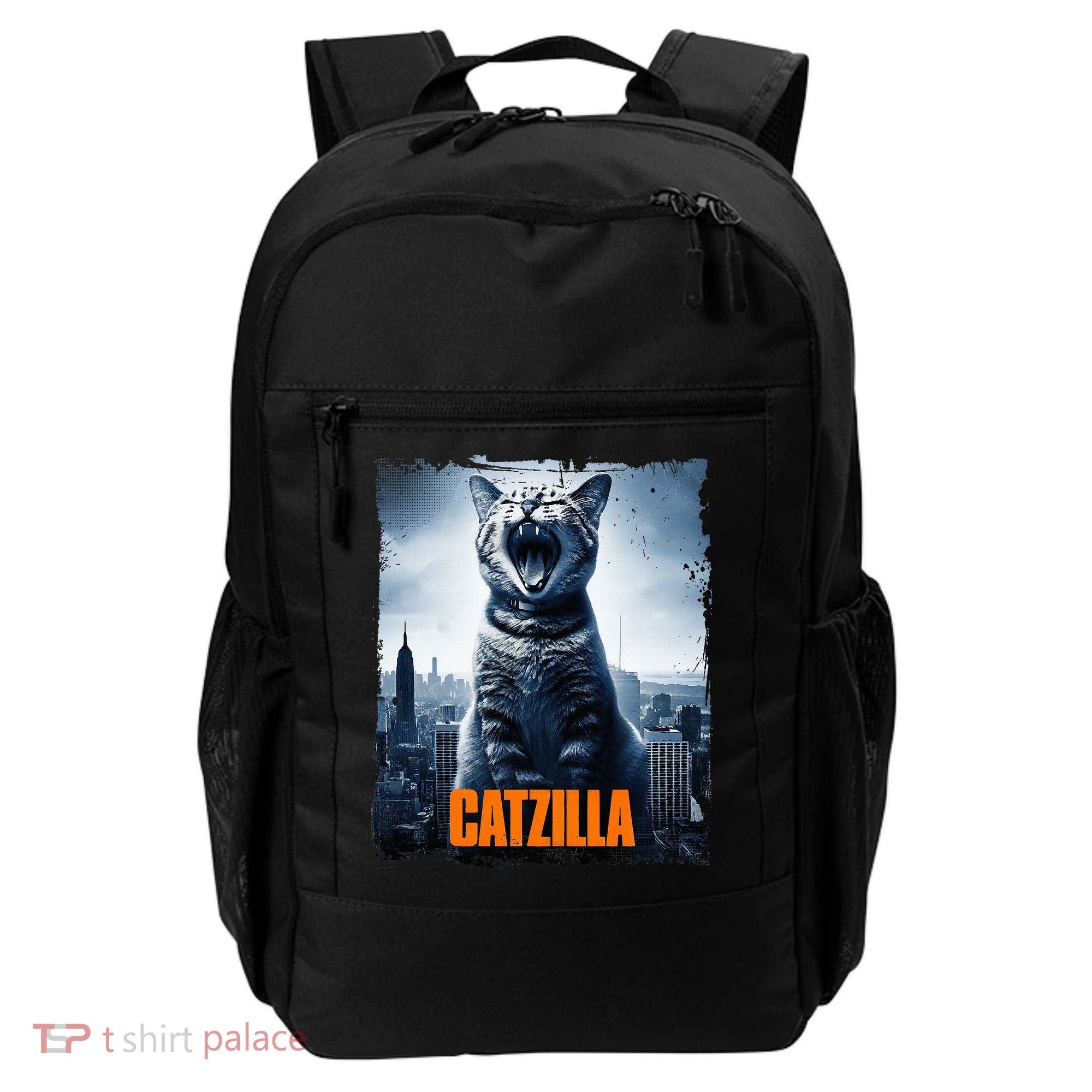 Catzilla Cat Japanese Art Funny Cat Backpack