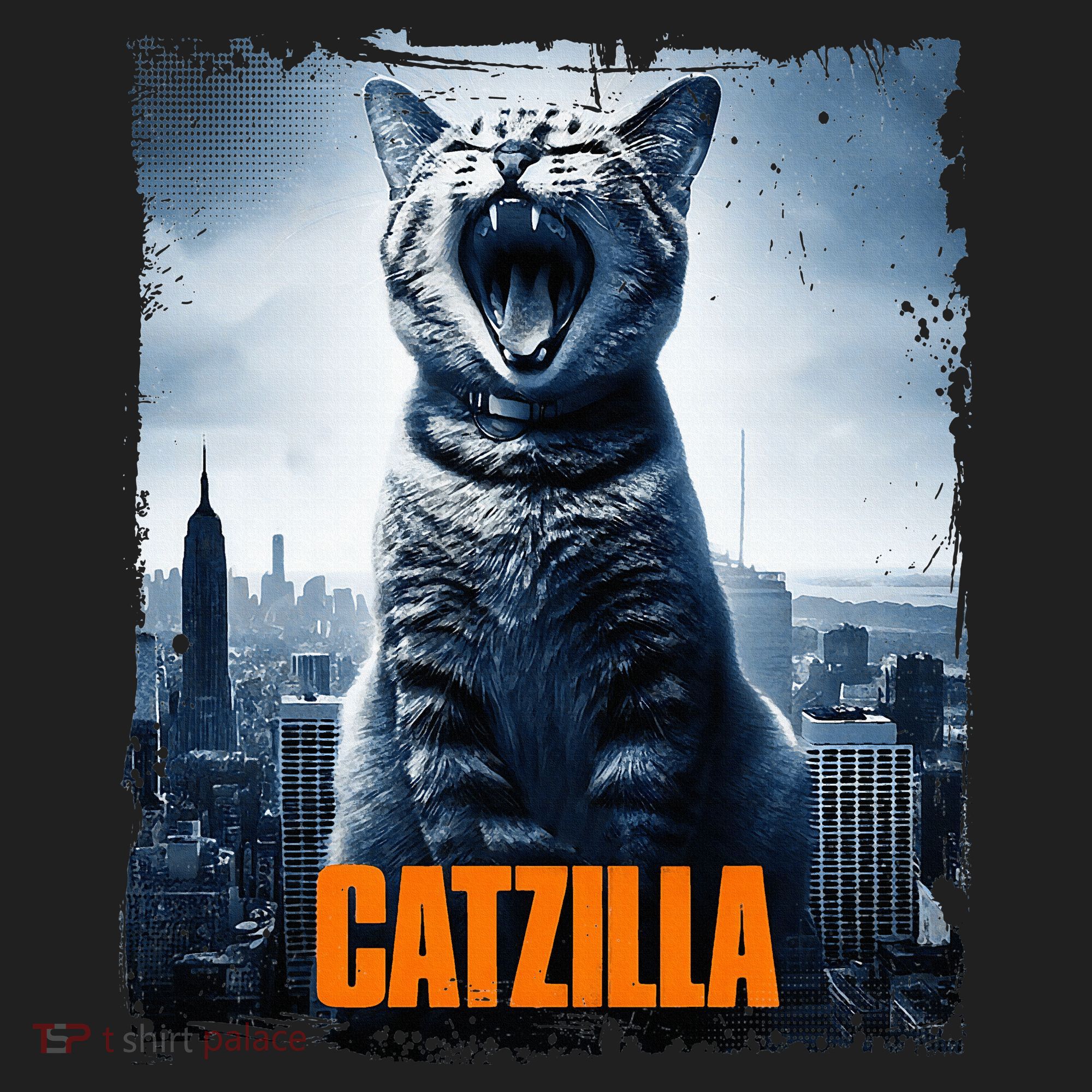 Catzilla Cat Japanese Art Funny Cat Beanie
