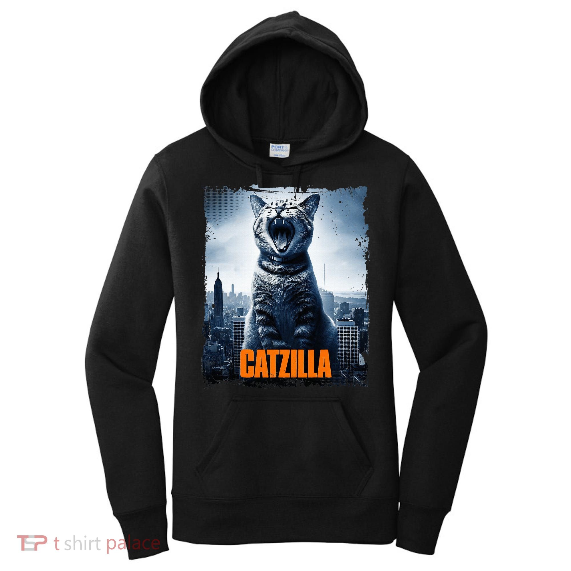Catzilla Cat Japanese Art Funny Cat Women's Hoodie