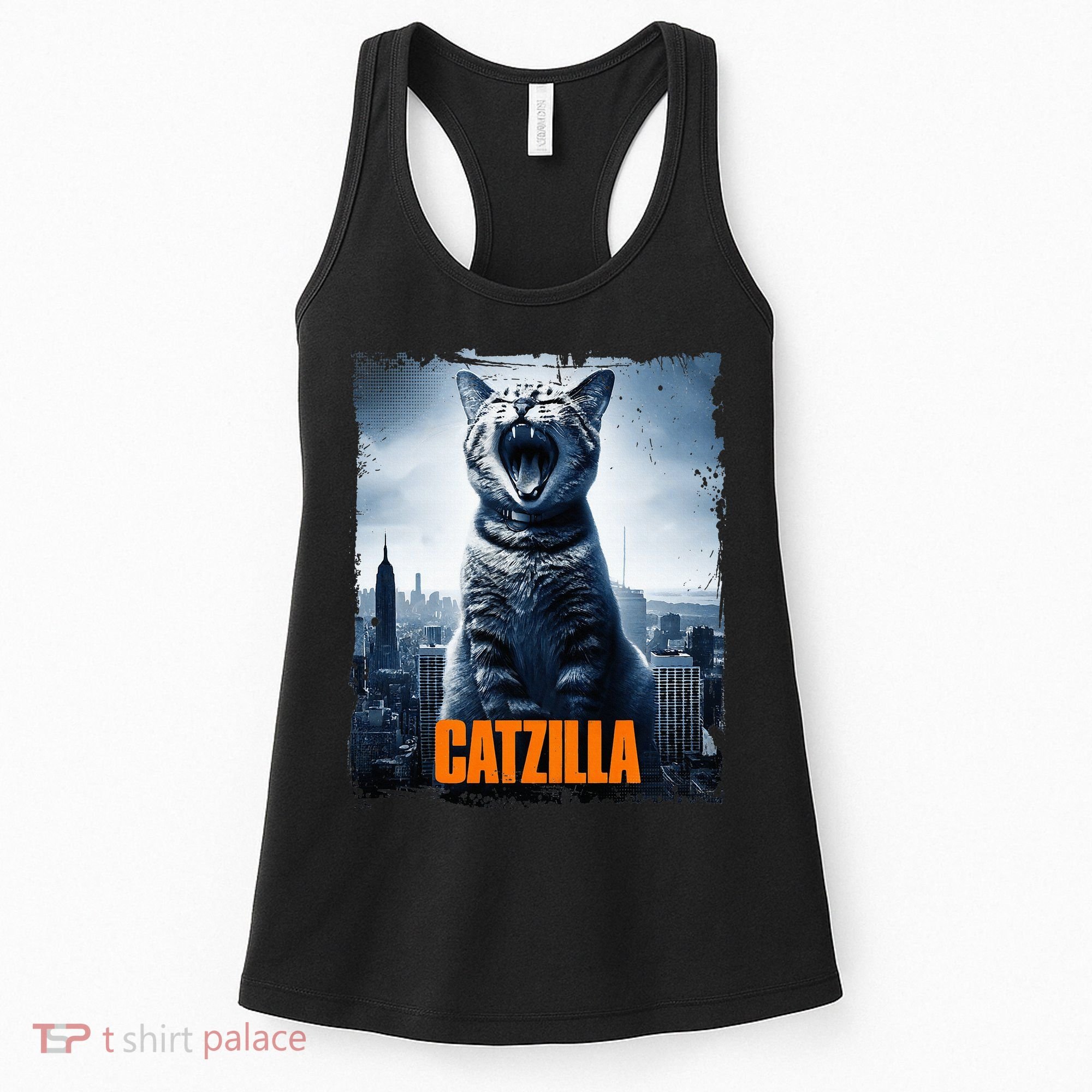 Catzilla Cat Japanese Art Funny Cat Women's Tank Top