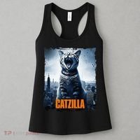 Catzilla Cat Japanese Art Funny Cat Women's Tank Top thumb 3