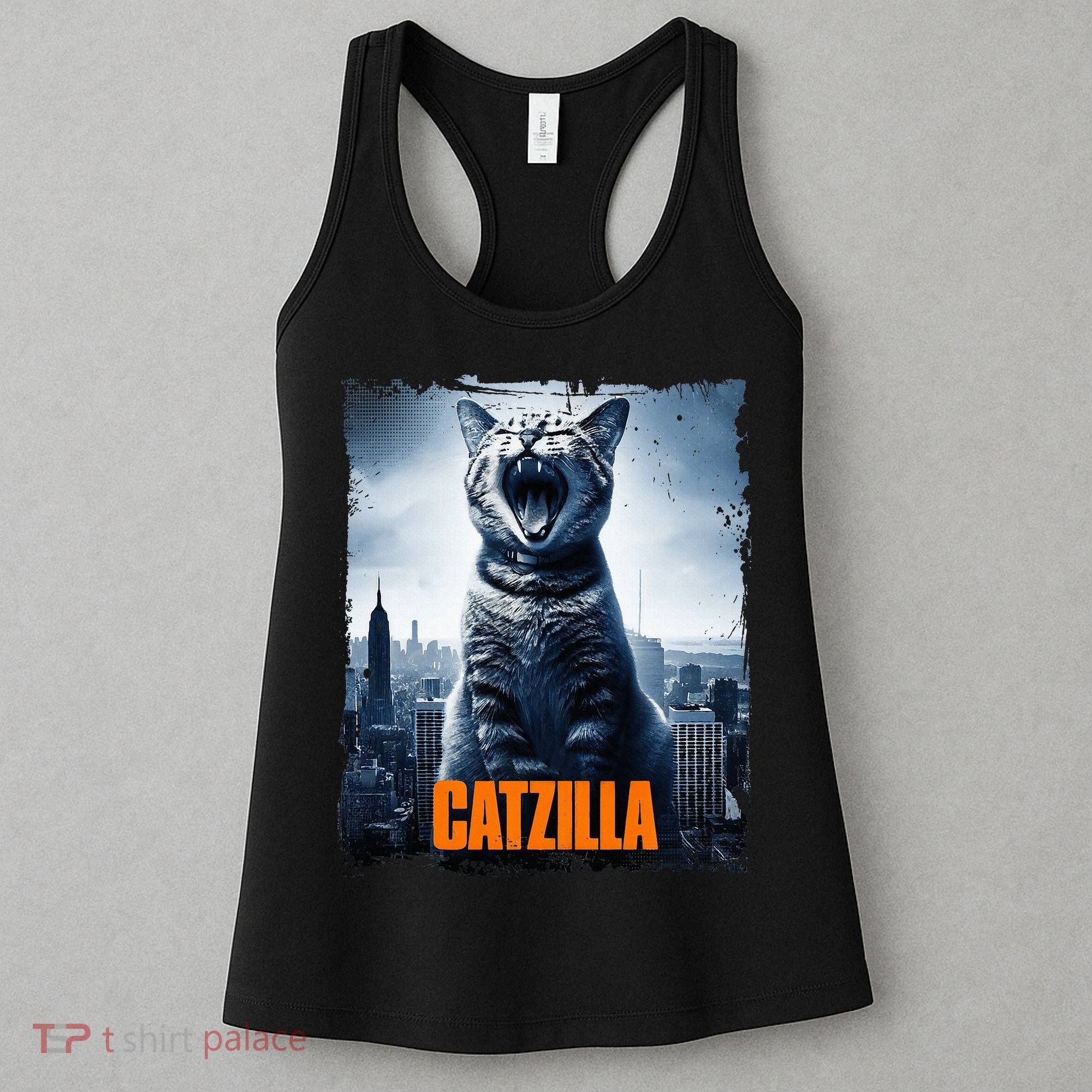 Catzilla Cat Japanese Art Funny Cat Women's Tank Top