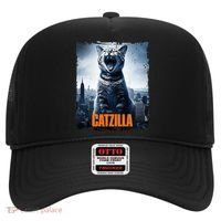 Catzilla Cat Japanese Art Funny Cat Hat thumb 0