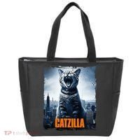 Catzilla Cat Japanese Art Funny Cat Tote Bag thumb 0